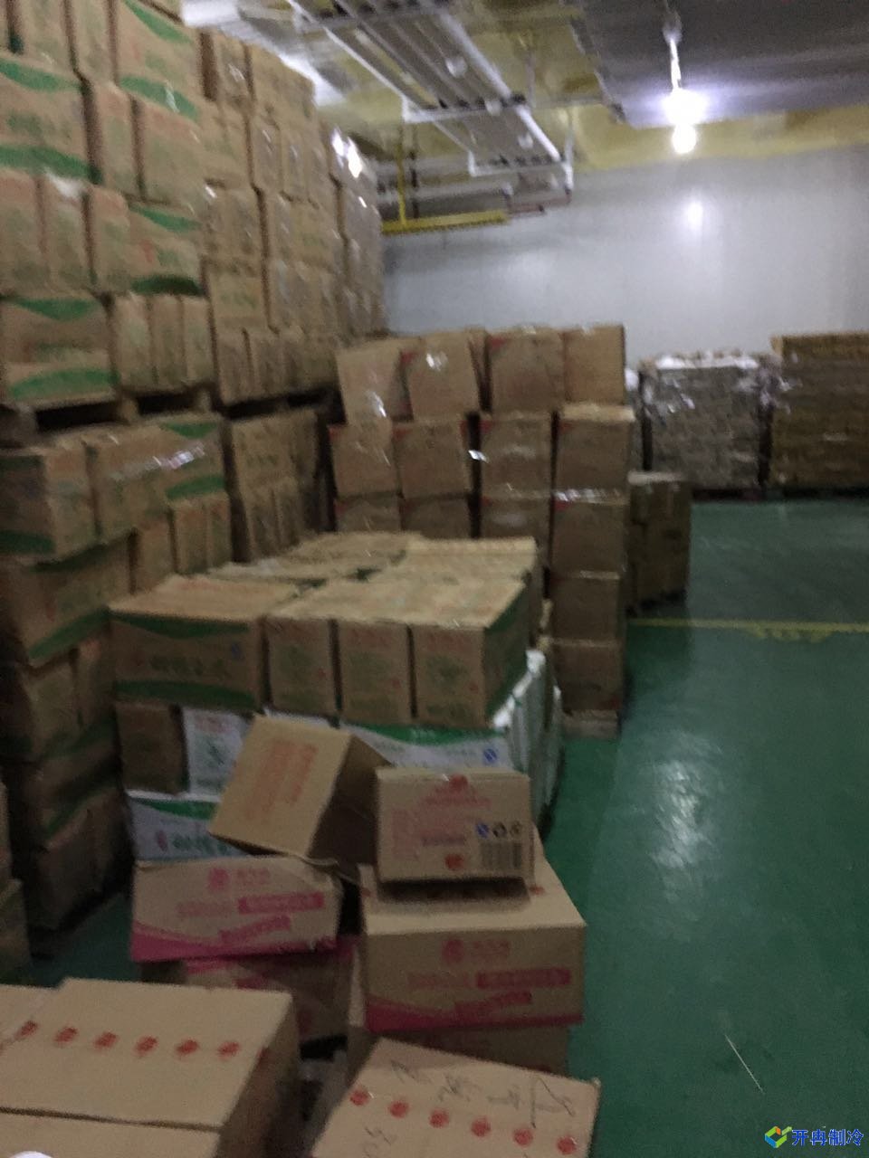 上海開(kāi)冉制冷為客戶(hù)建設的食品冷藏庫案例冷庫內景